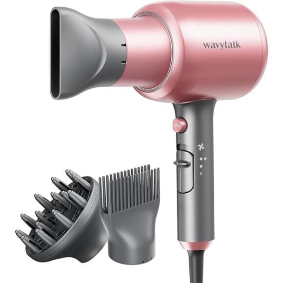 Wavytalk Ionic Hair Dryer Blow Dryer with Diffuser & Comb for Curly Hair - Picture 7 of 7